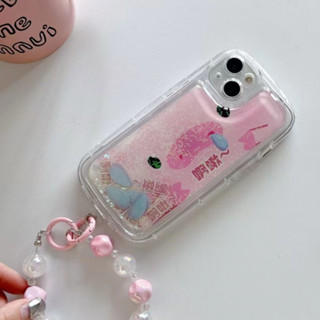 💲คูปองเคลม💲เคสไอโฟน case for iphone 11 12 ลูกหมูขี้มูกกับโซ่ห้อย เคส 14 13 12 11 pro max รูปลักษณ์ทันสมัย  การ์ตูนซิลิโ