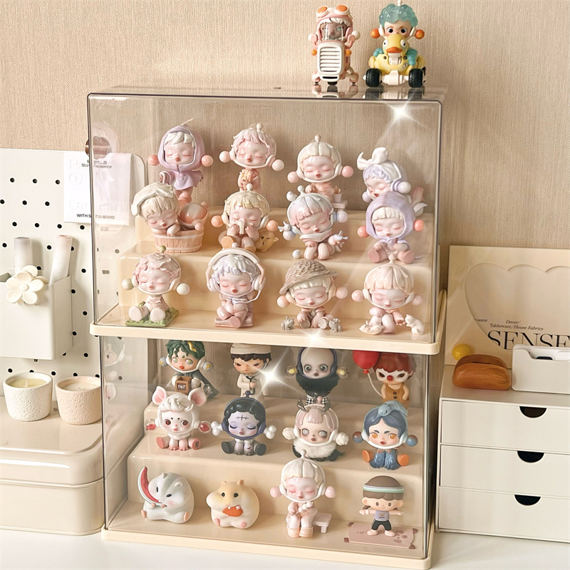 Dear Home ตู้โชว์ตุ๊กตา กล่องฟิกเกอร์ ตู้ใส่โมเดล กล่องโมเดล จัดเรียงเป็นชั้น โปร่งใส กล่องโชว์โมเดล