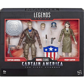 Avengers Captain America &amp; Peggy Carter 80th Anniversary Marvel Legends First Avenger 2 Pack 15.25 cm