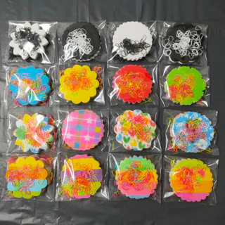 แบบ100แผ่น/ถุง คละสี คละลาย สีรุ้ง กระดาษสาห่อเหรียญโปรยทาน (พร้อมยางรัดสีสวย)งานบวช งานทำบุญ งานศพ