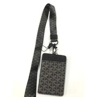 KY B สายคล้องบัตร ที่ใส่บัตร พร้อมสายคล้องคอ ลาย BLACK งานดี สวยงาม สำหรับ บัตร 6x8 cm 8118 SHOP