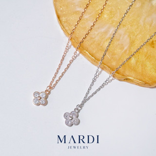 Mardi Jewelry สร้อยคอเงินแท้ 925 Blossom Necklace 16-18 นิ้ว มีให้เลือก2สี สร้อยคอมงคล