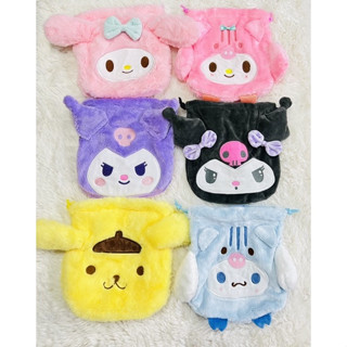 Sanrio กระเป๋าดินสอ แบบผูกเชือก กระเป๋าเครื่องสําอาง น่ารัก Cinnamoroll Kuromi ลายการ์ตูน ขนาดใหญ่ จุของได้เยอะ เหมาะกับของขวัญ