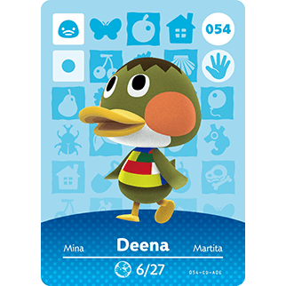 Animal Crossing Amiibo cards ของแท้ Series 1 No. 054