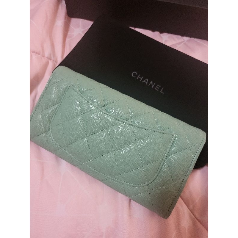 Chanel​ Long​ wallet​ sarah​ caviar​ ของแท้ใบเสร็จ​ New