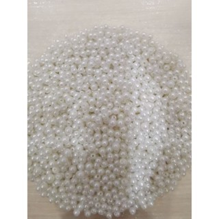 ลูกปัดไข่มุก​ กลม​ ขนาด​ 3-4 mm แบ่งขาย​ถุงละ​ 30 กรัม