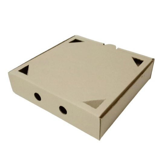 (100ใบ) Pizza Box 8" นิ้ว แบบหนา กล่องเกี๊ยวซ่า กล่องพิซซ่า กล่องเนื้อย่าง หมูย่าง ขนาด 8 x 8 x 1.75 นิ้ว ราคาพิเศษ