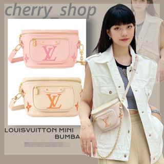 🍒หลุยส์วิตตอง💯LOUIS VUITTON MINI BUMBAG BAG กระเป๋าถือสตรี กระเป๋าถือสไตล์ใหม่ M82208