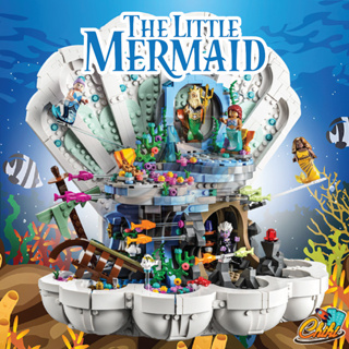 ชุดตัวต่อ THE Little Mermaid Royal Clamshe ปราสาทเจ้าหญิงแอเรี่ยล 68009 จำนวน 1808 ชิ้น