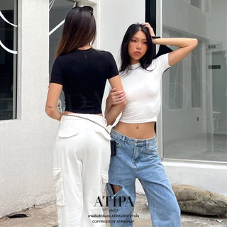 Atipashop - FRAPPE TEE เสื้อยืด เสื้อแขนสั้น คอปีน มีหลายสีให้เลือก