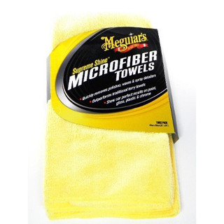 ผ้าไมโครไฟเบอร์เช็ดรถ Meguiars Supreme Shine Microfiber Pack 3 ผืน ของแท้