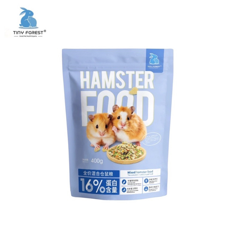 [Eco forst] อาหารหนูแฮมเตอร์ สำหรับแฮมเตอร์ ทุกสายพันธุ์ ถุงฟ้า