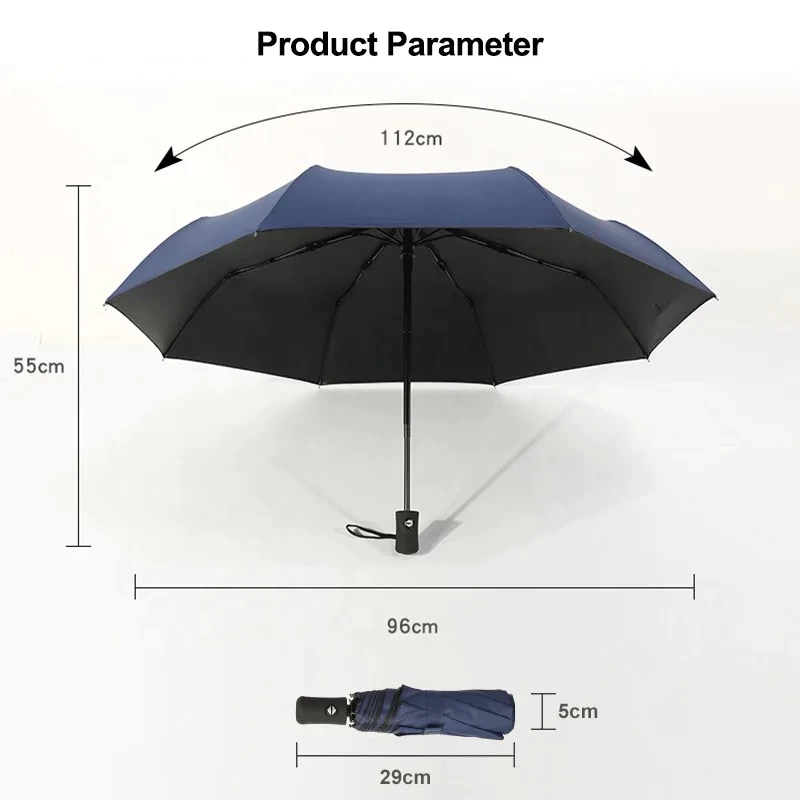 ร่มสีพื้นออโต้อัตโนมัติ และ ร่มธรรมดา กันฝนกันแดดกัน UV สีพื้น ทันสมัย พกพาสะดวก น้ำหนักเบา Umbrella ระบบเปิด-ปิดออโต้ thumbnail 8