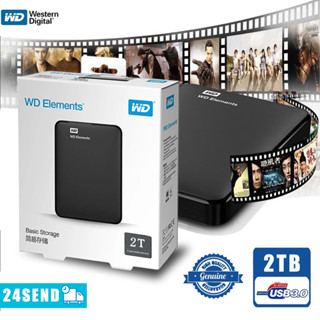 จัดส่งจากกรุงเทพ External Hard disk ฮาร์ดดิสก์แบบพกพา Western Digital HDD 1TB 2TB Basics Storage ขนาด 2.5 USB3.0