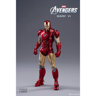 โมเดล ไอรอนแมน 🔥เปิดไฟได้🔥 Mark VI (MK6) งานมาร์เวล ZD Toy MARVEL สูง 18-20CM Model Ironman Mark VI ZD TOYS tall 18-20CM