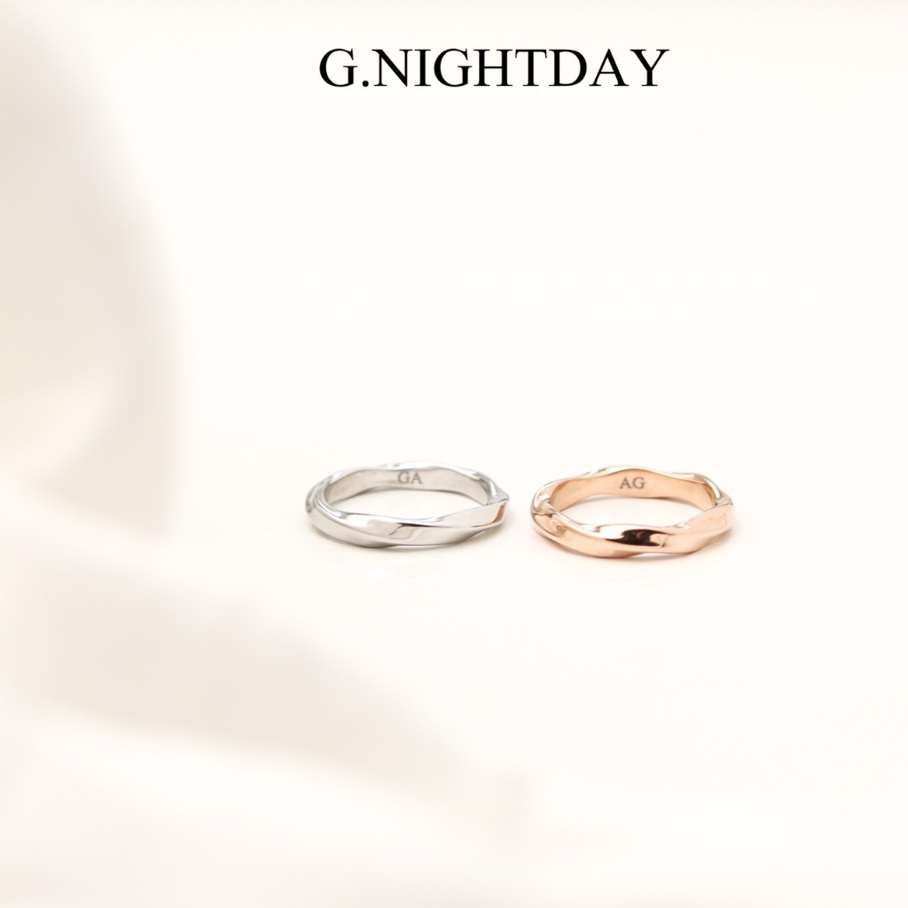 G.NIGHTDAY - You & Me Couple Ring Collection แหวนคู่สลักชื่อได้ฟรี