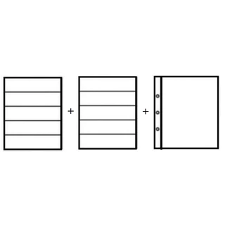 AAP - ( แบบใส ) แผ่นเก็บแสตมป์ - ขนาด A4 คุณภาพดี มีให้เลือก 1 - 7 ช่อง - แผ่นใส่แสตมป์ แผ่นสะสมแสตมป์ แผ่นเติม ไส้เติม