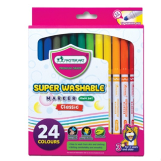 Master Art ปากกา ปากกาเมจิก ล้างออกได้ 24 สี รุ่นคลาสสิค MWM24T จำนวน 1 กล่อง