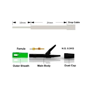 หัวไฟเบอร์ออฟติก แบบ FAST CONNECTOR FTTH SC /APC FC/UPC SC/UPC Fiber Optic