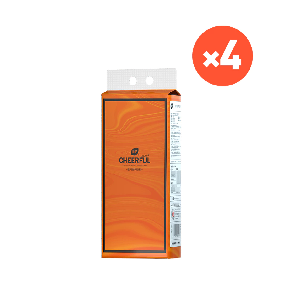 [ 1 ลัง4 ห่อ ] Botare CHEERFUL GB/T 20808 ทิชชู่แบบดึงแขวนได้ ดีลักซ์ คอมฟอร์ท กระดาษทิชชู่ หนา 4 ชั้น 1280 แผ่น thumbnail 7