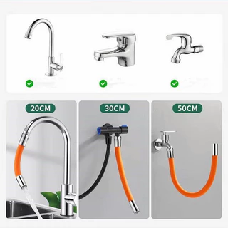 【ส่งจากกทม|พร้อมdสต็อก】360°อุปกรณ์เสริมครัวก๊อกน้ําต่อขยายแบบหมุนได้ สายยางต่อก๊อกน้ำ