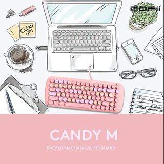 (แป้นพิมพ์สกรีนไทย ปรับแสงไฟได้ ) MOFii CANDY M MECHANICAL BLUE SWITCH (คีย์บอร์ดมีสายแบบMechanical บลูสวิตช์)