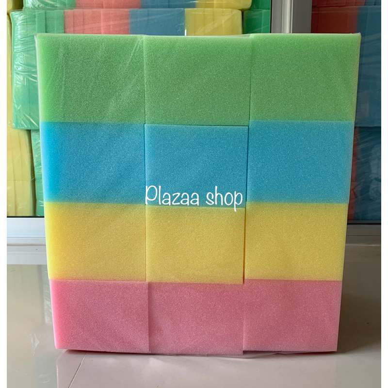 ฟองน้ำล้างรถ ก้อนใหญ่ หนา 4 นิ้ว บรรจุ 12 ชิ้น/แพ็ค ตราปลาทอง ทนทาน เนื้อแน่น ส่งไว