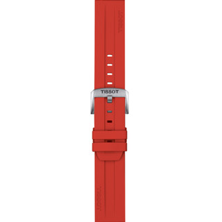 TISSOT Official Red Silicone Strap Lugs 22 mm ทิสโซต์ สายซิลิโคน สีแดง ขนาด 22 มม. T852047920