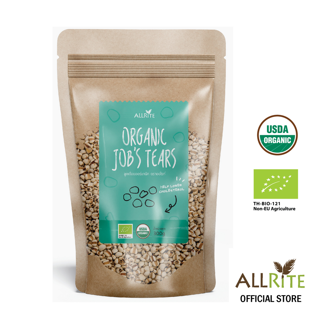 Allrite Organic Job's Tears 300Gram ลูกเดือยออร์แกนิค ตราออไรท์ 300กรัม