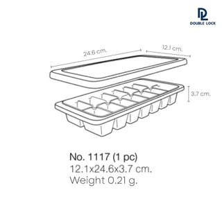 Double Lock ถาดแม่พิมพ์น้ำแข็ง ช่องทำน้ำแข็งพลาสติก พร้อมฝาปิด รุ่น 1116+1117