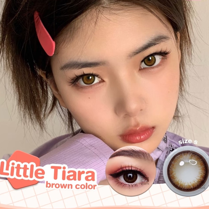 Little Tiara Brown สีน้ำตาล Mini ช็อคโก้ มินิ สุภาพ Pretty Doll Contact Lens คอนแทคเลนส์ สายตาสั้น