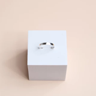 Moonsilver แหวนเงินเกลี้ยง รุ่น Flat 3mm แหวนเงินแท้925