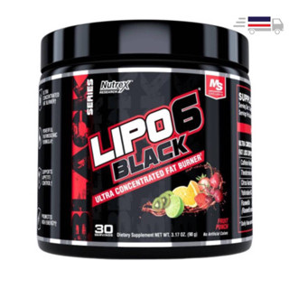 Nutrex LIPO6 BLACK ultra concentrated fat burer(30servings) แฟตเบิร์นรูปแบบผง