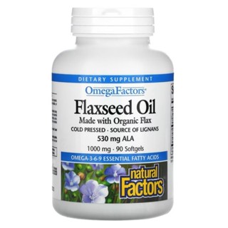 Natural Factors, Flaxseed Oil, 1,000 mg, 90 Softgels