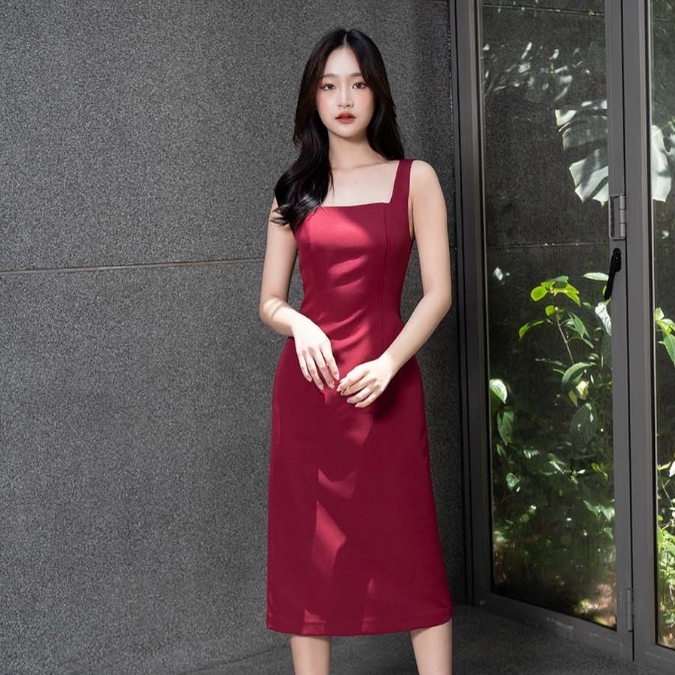 Biary - Olivia Dress (New Colors) เดรสความยาวMidi เรียบหรู ผ้าเนื้อดี งานตัดเย็บคุณภาพ มี 5 สี