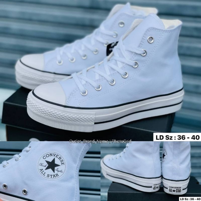 รองเท้า Converse Chuck Taylor All Star Lift Platform Hi White Women สินค้าใหม่ มือ1 ( ของแท้💯 )