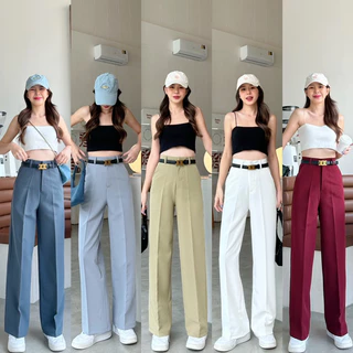 ขากระบอกกลางผ้าA80งานซิปหน้าตะขอหน้า✨⛅️🧸