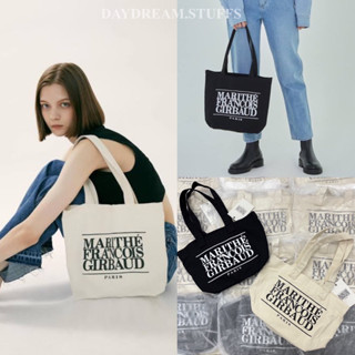 💫พร้อมส่ง💫MARI tote bag • กระเป๋าผ้าแคนวาส สกรีนลายโลโก้แบรนด์ดังเกาหลี ขนาดกำลังดี มีช่องใส่ของ น้องจุได้เยอะมาก valen