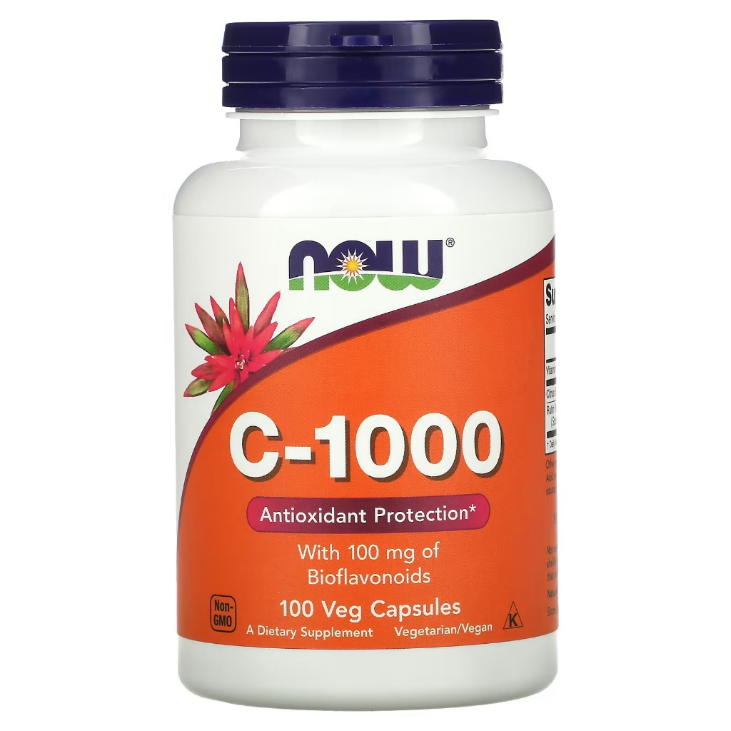 วิตามินซี 1000 มก. Vitamin C 1000 mg. Sustained Release 100 Tablets ละลายช้า  NOW Foods