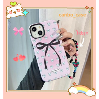 🎁ส่งของขวัญ🎁เคสไอโฟน สำหรับ 11 14 for iPhone Case 13 12 Pro Max โบว์หูกระต่าย โซ่มุก กันกระแทก เคสนิ่ม เคสโทรศัพท์