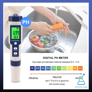 เครื่องวัดคุณภาพน้ำ 5in1 EC / TDS / PH / SALT / TEMP