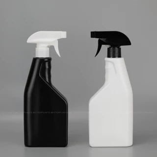 ขวดฟ๊อกกี้ 500 ml. คอ28 สีขาว/ดำ (PE ทรงแบน) 💦
