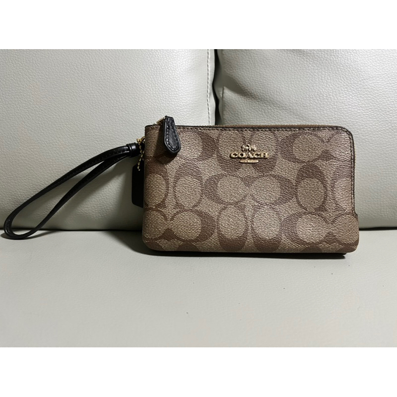 กระเป๋าสตางค์ coach 2 ซิป s ทูโทน มือสอง used liked new