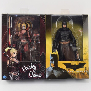 Batman Begins &amp; Harley Quinn Arkham Knight NECA DC Action Figure 17 cm