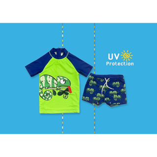 ✅ [3-4Y] Chemeleon 2Pc Swim Set UV Protection ชุดว่ายน้ำ ป้องกันแสงแดด