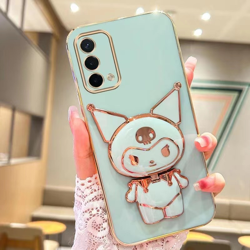 เคส ขาตั้ง คุโรมิ กระจก หมุนได้ 360 องศา สำหรับรุ่น vivo Y100 y22 y71 y02 Y02A Y02T  y16 y02s y15s y01 แบบน่ารัก เคสนิ่ม