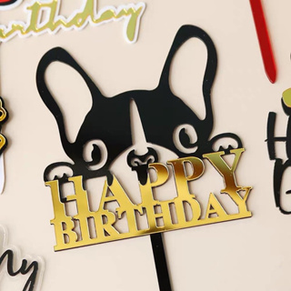 PETPRO • ป้ายตกแต่งเค้กวันเกิด  สำหรับสัตว์เลี้ยง&amp;น้องหมา dog 🐶 ป้ายปักเค้ก ป้ายเค้กวันเกิด