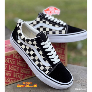 สินค้าพร้อมส่ง✔️VANS OLD SKOOL Primary Check (รองเท้าแวนส์ลายตาราง)