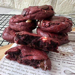 🍪Red velvet Soft Cookies  คุกกี้นิ่มหอม เนื้อหนึบๆฉ่ำๆผสม white chocolate