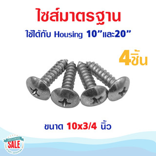 น็อต สกรู ยึดกระบอก Housing 10 20 นิ้ว 4ชิ้น เครื่องกรองน้ำ อะไหลเครื่องกรองน้ำ สกรูเกลียวปล่อย 10x3/4" บิ๊กบลู